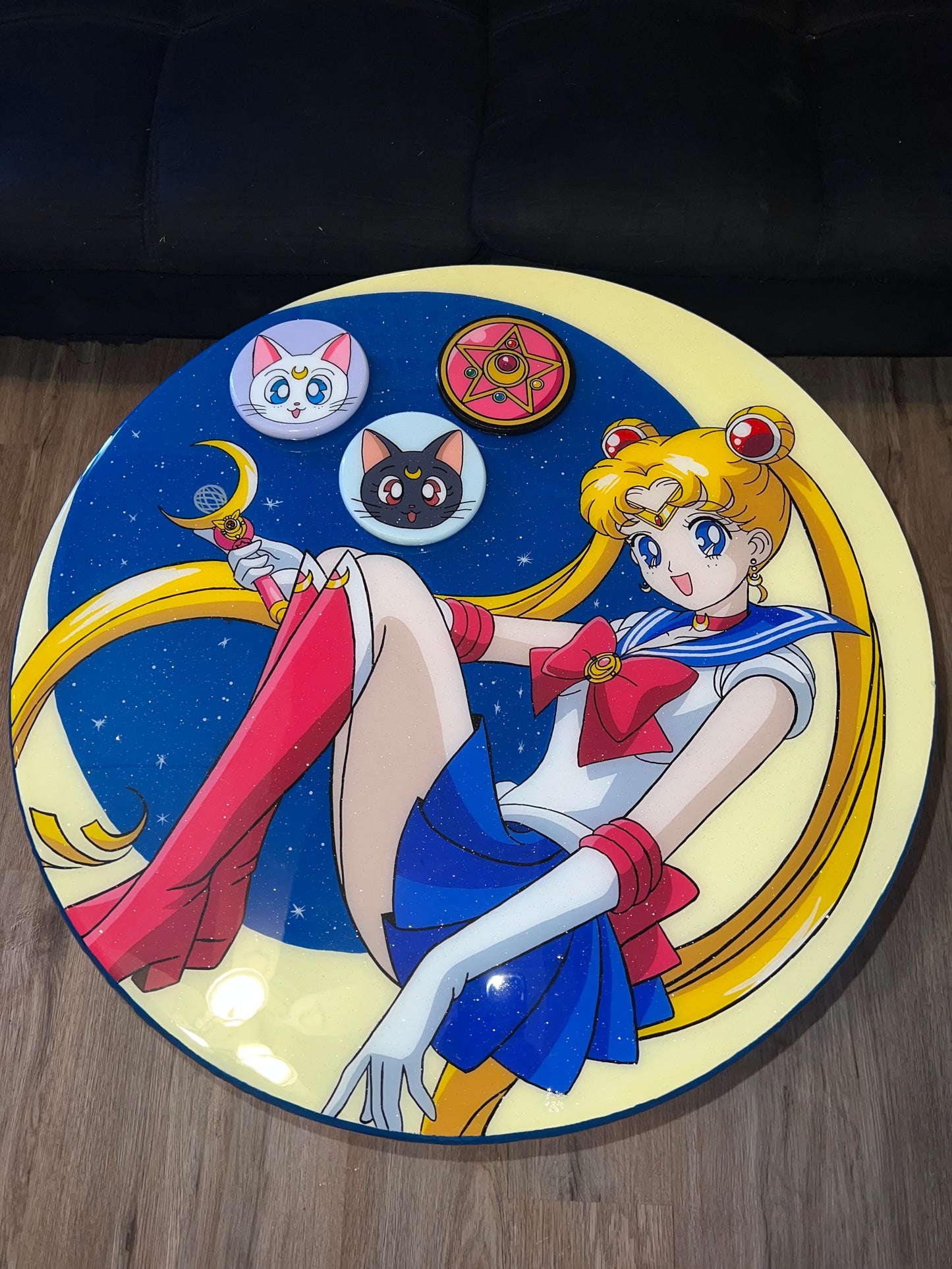 Sailor Moon Coffee Table + 3 Coasters