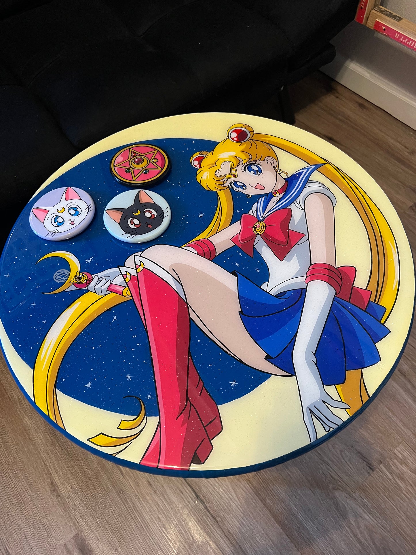 Sailor Moon Coffee Table + 3 Coasters