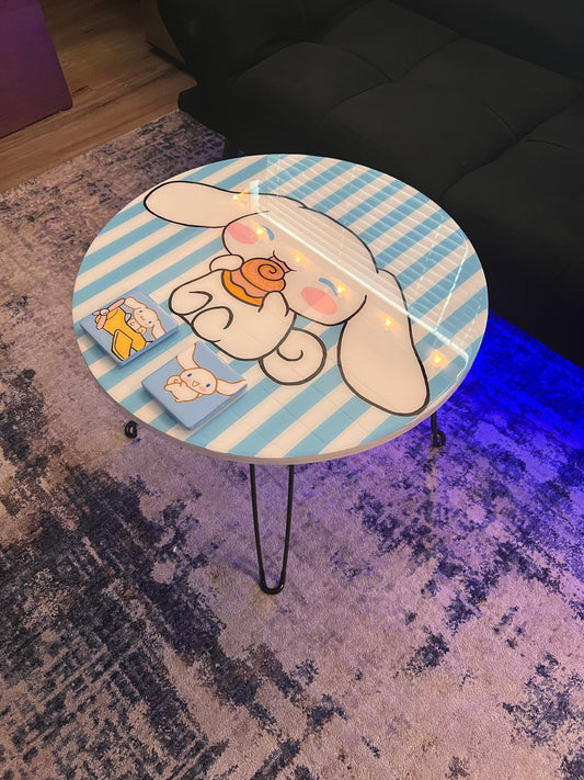 Cinnamoroll Coffee Table + 2 Coasters