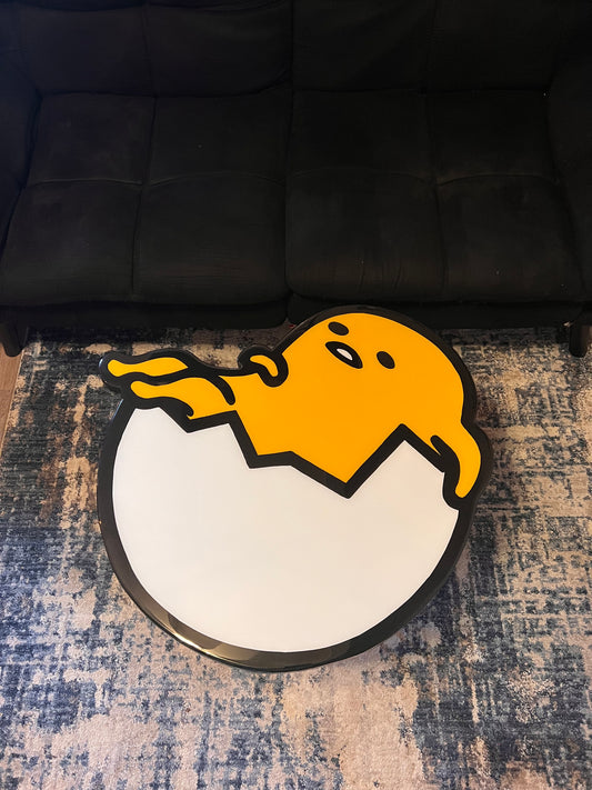 Gude the lazy egg coffee table + coasters