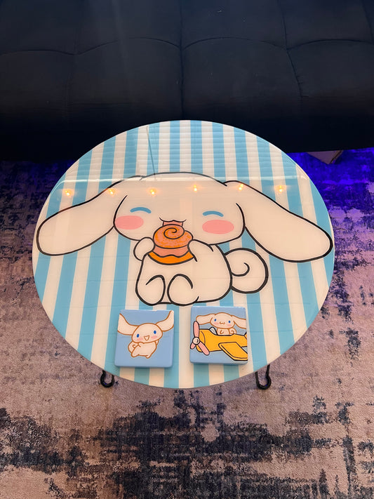 Cinnamoroll Coffee Table + 2 Coasters