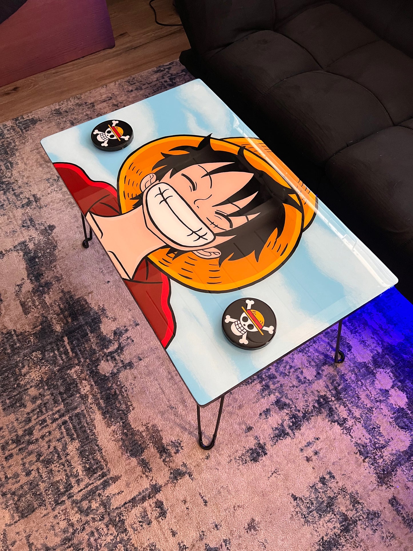 Luffy Coffee Table + 2 Coasters